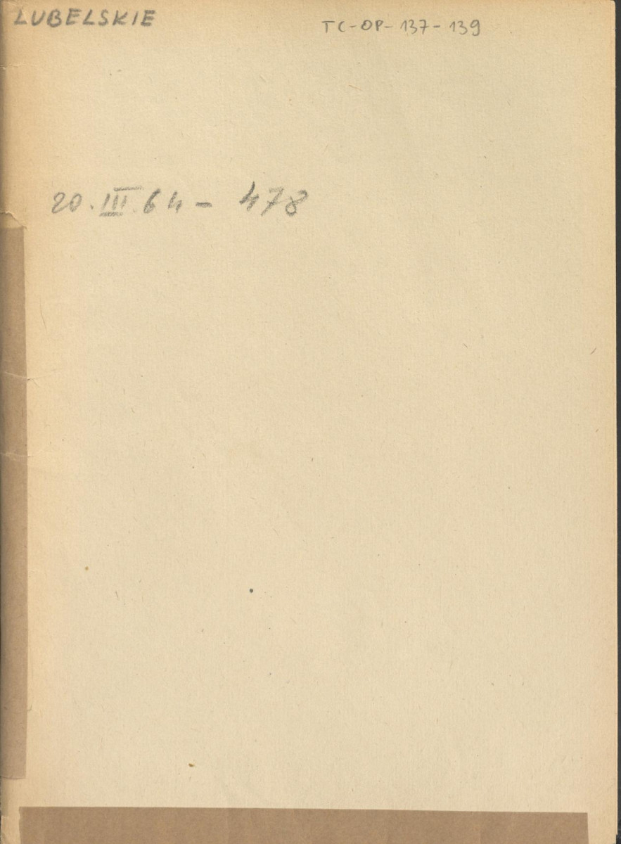 obwoluta rejestru - lubelskie - 20.III.64 - 478, skan 1