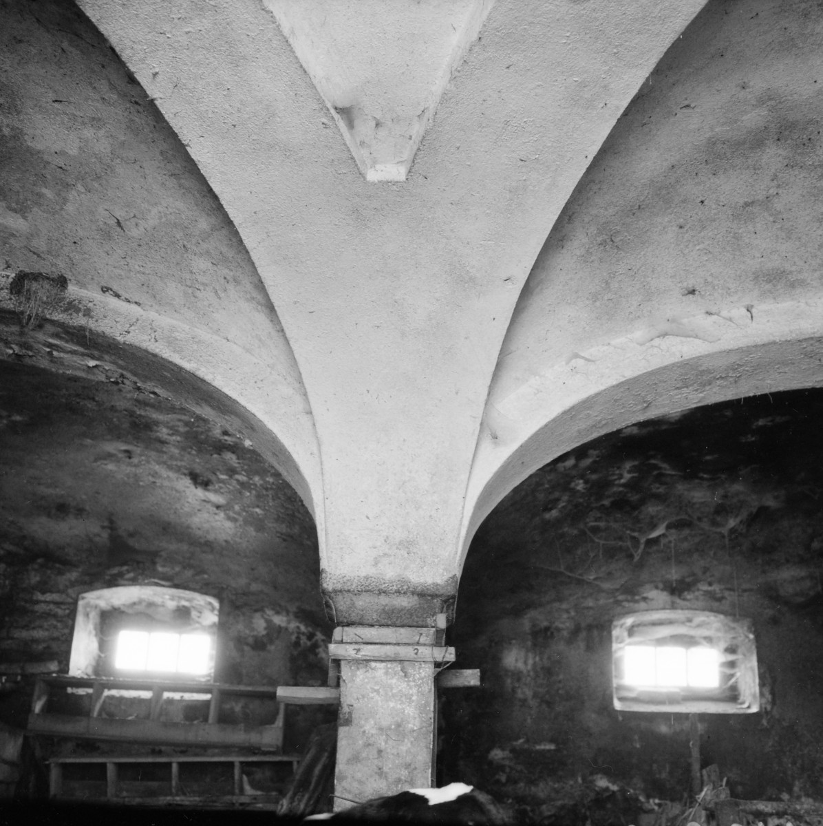 zagroda wiejska dom nr. 80 / stodoła - wnętrze - piwnica - sklepienie - fragment, skan 1