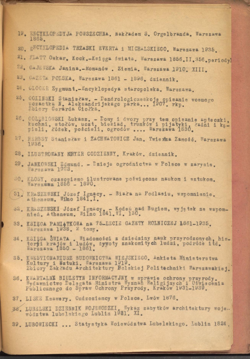 rejestr ogrodów zabytkowych województwa lubelskiego z mapą, skan 67