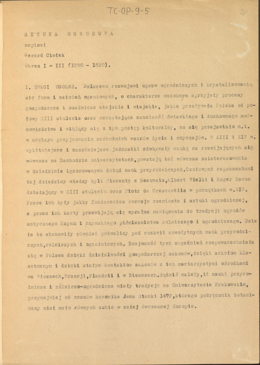 tekst, materiał roboczy do tematu: „”Sztuka ogrodowa (…) okras I-III (1250-1520) Gotyk, skan 2