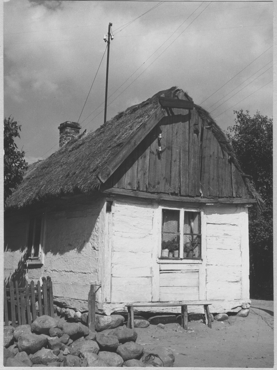 Chata drewniana - widok ogólny , skan 1