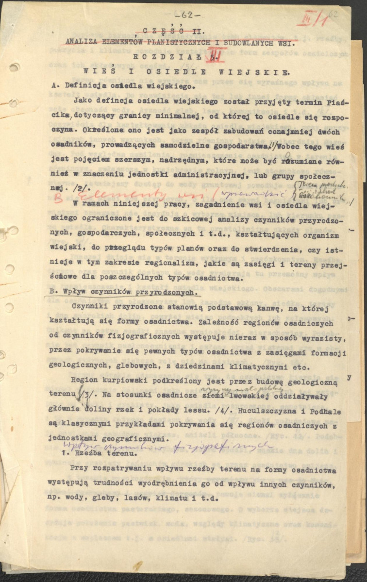 Regionalizm w budownictwie wiejskim w Polsce; praca doktorska; fragment cz. III rozdz. 5, skan 5