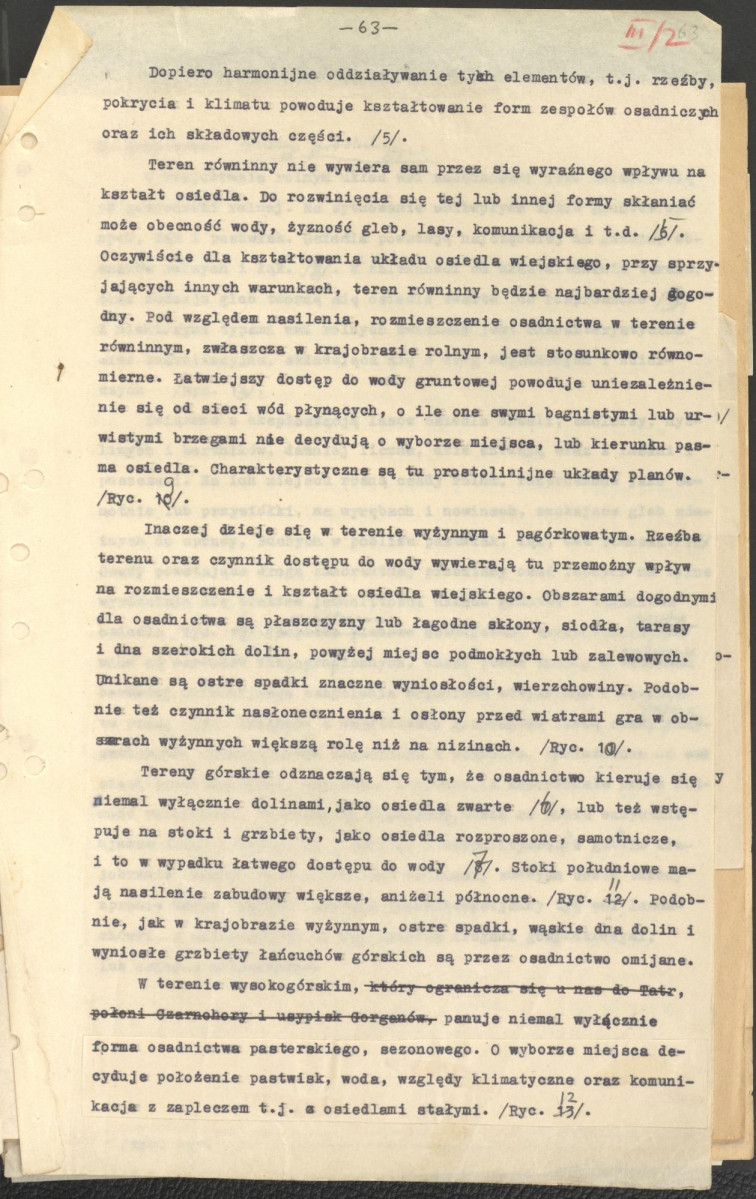 Regionalizm w budownictwie wiejskim w Polsce; praca doktorska; fragment cz. III rozdz. 5, skan 6