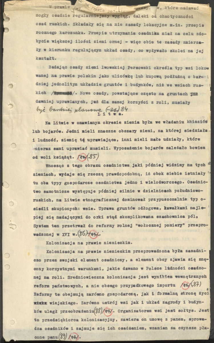 Regionalizm w budownictwie wiejskim w Polsce; praca doktorska; fragment cz. III rozdz. 5, skan 16