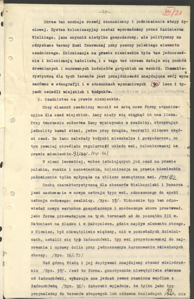Regionalizm w budownictwie wiejskim w Polsce; praca doktorska; fragment cz. III rozdz. 5, skan 17