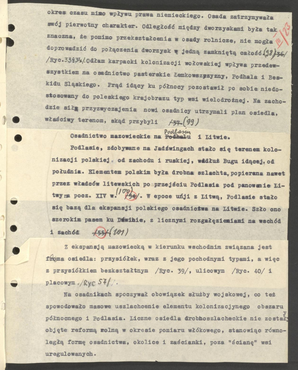 Regionalizm w budownictwie wiejskim w Polsce; praca doktorska; fragment cz. III rozdz. 5, skan 19