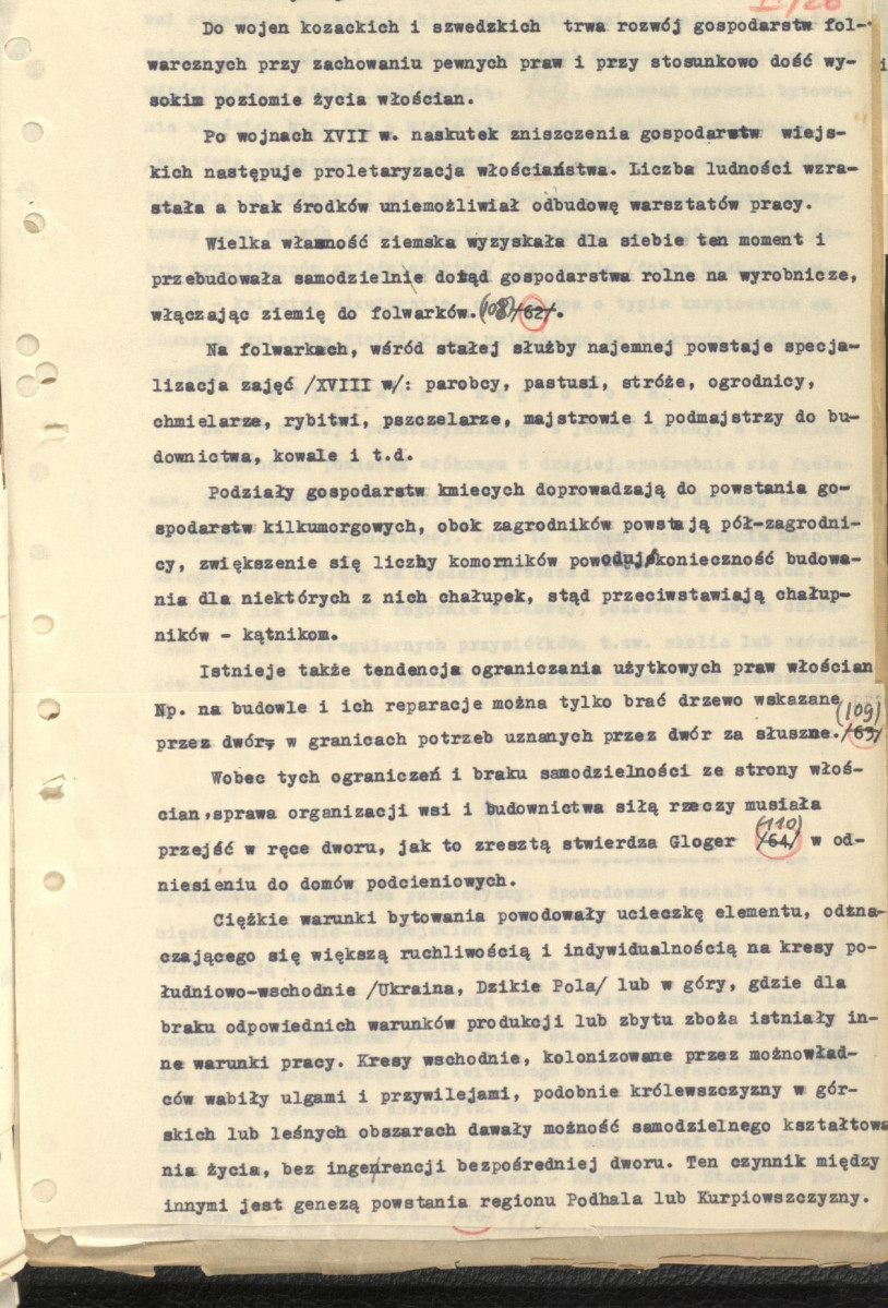 Regionalizm w budownictwie wiejskim w Polsce; praca doktorska; fragment cz. III rozdz. 5, skan 22