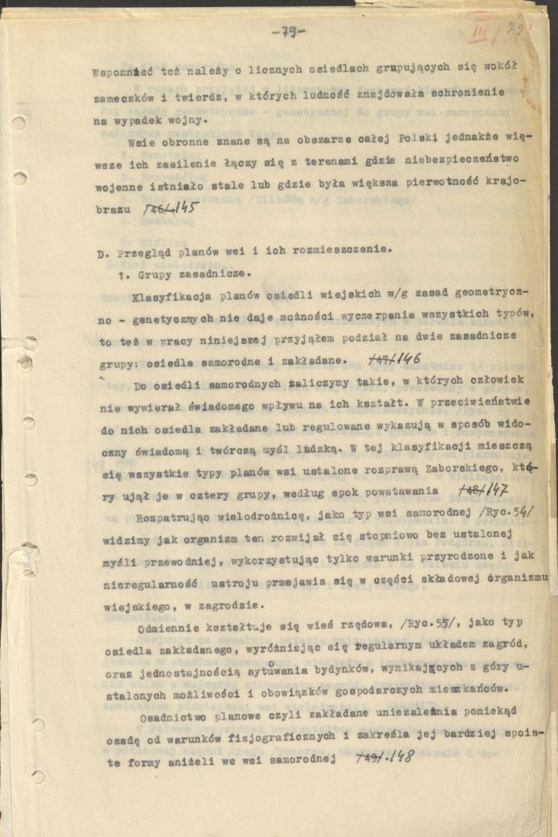 Regionalizm w budownictwie wiejskim w Polsce; praca doktorska; fragment cz. III rozdz. 5, skan 33