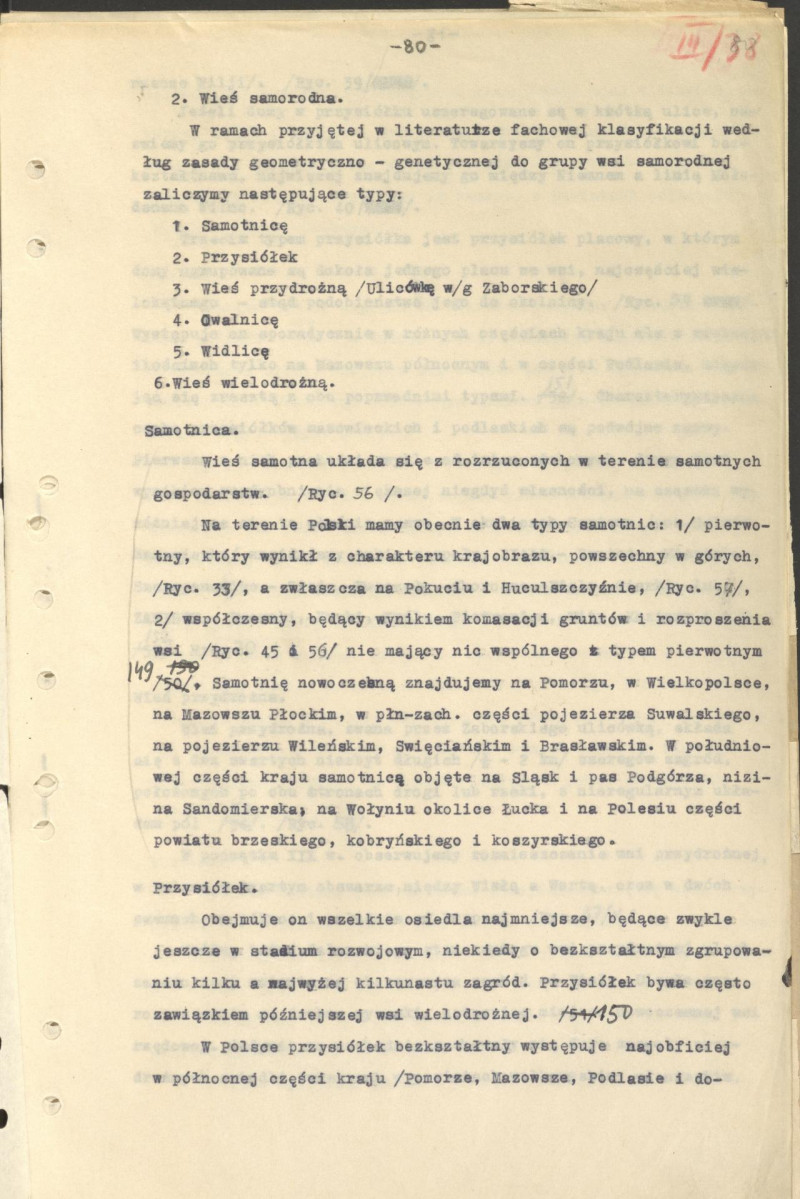 Regionalizm w budownictwie wiejskim w Polsce; praca doktorska; fragment cz. III rozdz. 5, skan 34