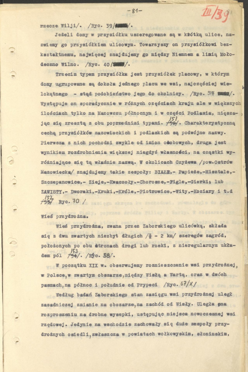 Regionalizm w budownictwie wiejskim w Polsce; praca doktorska; fragment cz. III rozdz. 5, skan 35