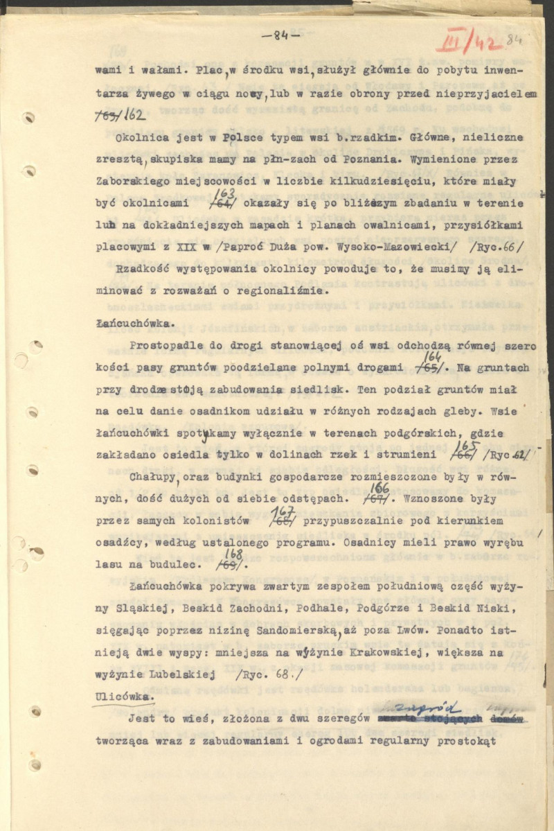 Regionalizm w budownictwie wiejskim w Polsce; praca doktorska; fragment cz. III rozdz. 5, skan 38
