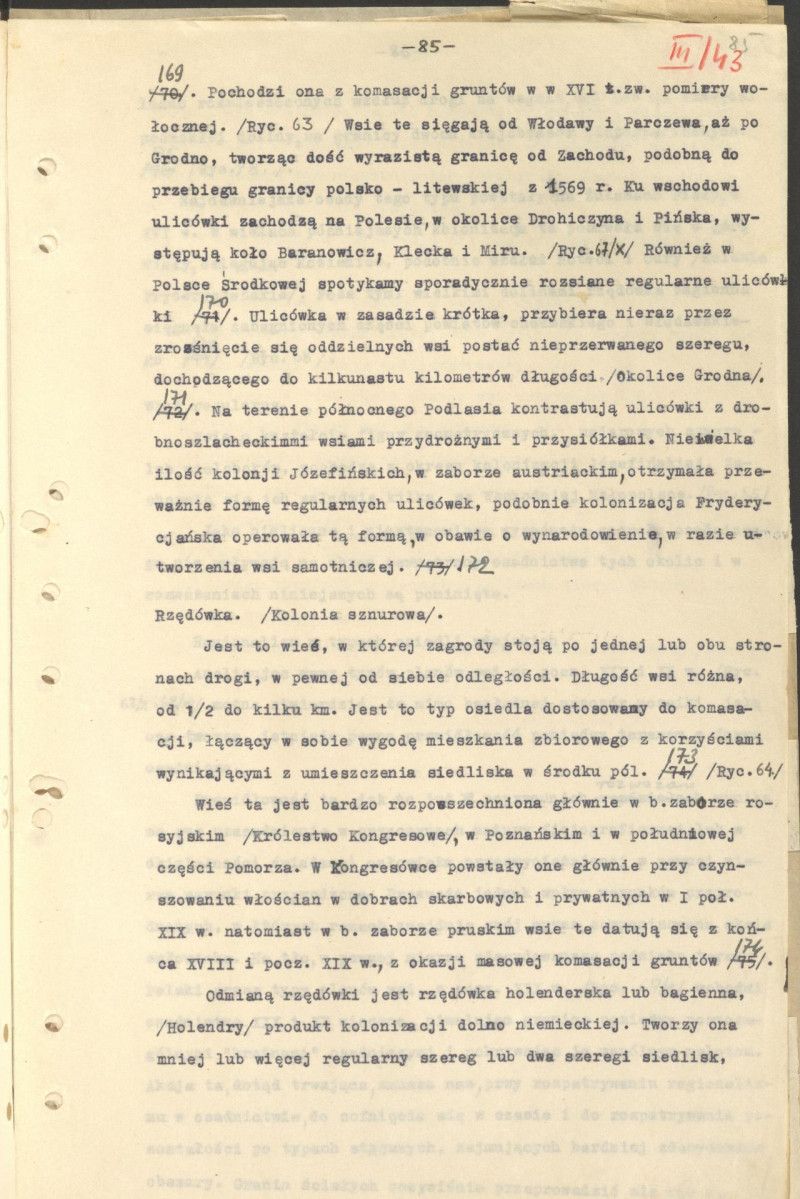 Regionalizm w budownictwie wiejskim w Polsce; praca doktorska; fragment cz. III rozdz. 5, skan 39