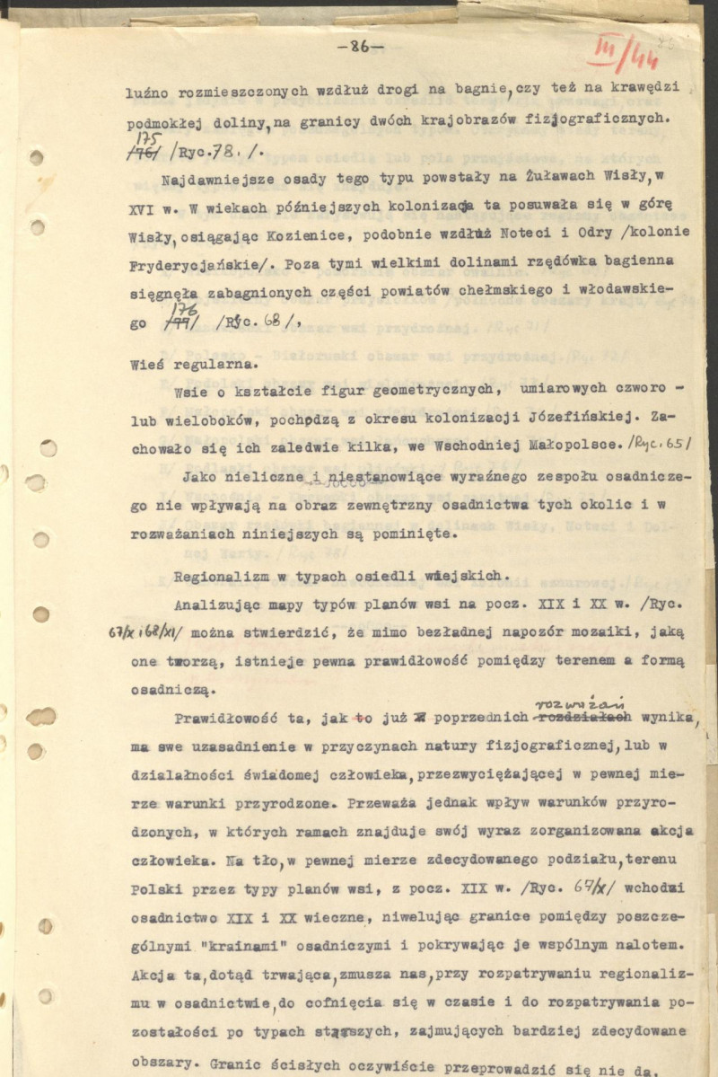 Regionalizm w budownictwie wiejskim w Polsce; praca doktorska; fragment cz. III rozdz. 5, skan 40