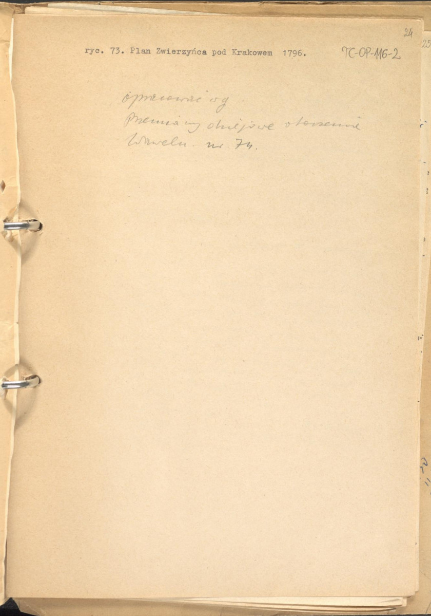 tekst uzupełniony fotografiami oraz rysunkami stanowiący materiał roboczy do zagadnień sztuki ogrodowej oraz przemian w kształtowaniu miast w epoce gotyku, zgrupowany w rozdzaiły: uwagi ogólne, piśmiennictwo ogrodnicze, ogrody siedlisk wiejskich, dworskich oraz zamkowych,rezydencje letnie, dwory myśliwskie, zwierzyńce, miasto., skan 24