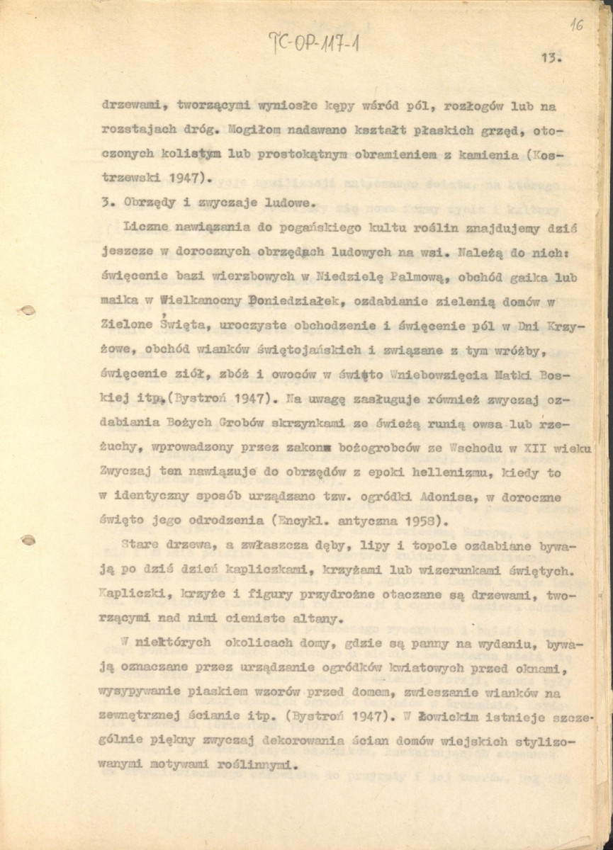 tekst (luźne strony), spójny materiał roboczy przeznaczony i wykorzystany w publikacji, pt.: "X wieków ogrodów polskich, część I - Średniowiecze X-XV w.", skan 15