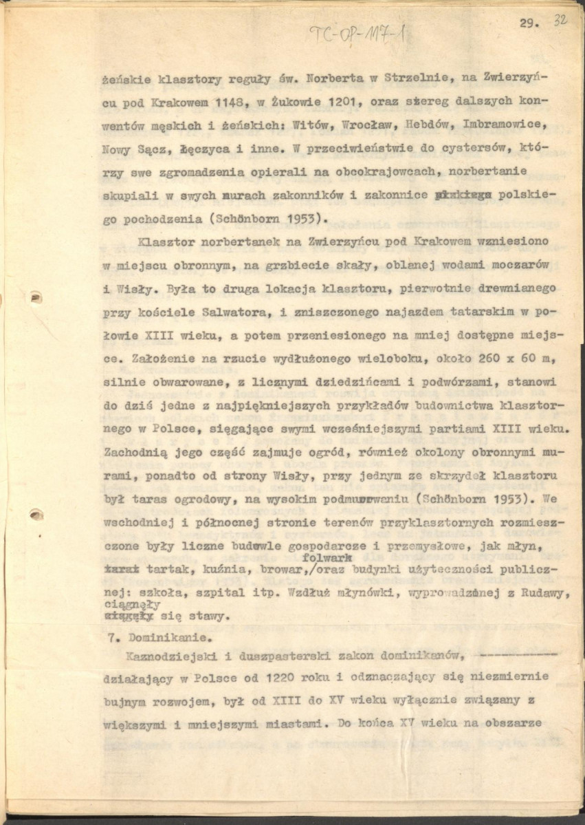 tekst (luźne strony), spójny materiał roboczy przeznaczony i wykorzystany w publikacji, pt.: "X wieków ogrodów polskich, część I - Średniowiecze X-XV w.", skan 31
