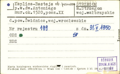 kaplica - basteja pw. św. Antoniego, skan 1