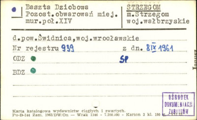 baszta dziobowa pozost. obwarowań miej., skan 1
