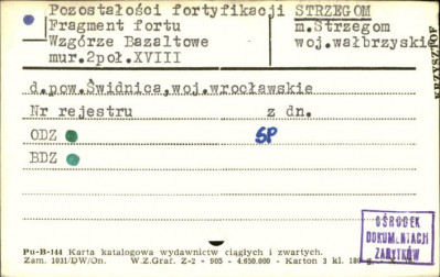 pozostałości fortyfikacji fragment fortu, skan 1