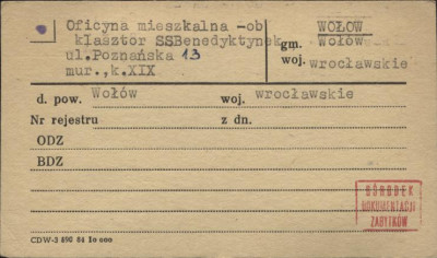 oficyna mieszkalna, ob. klasztor sióstr benedyktynek, skan 1