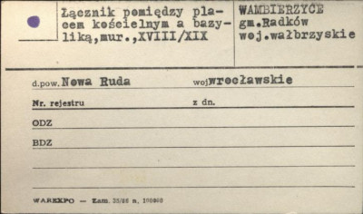 łącznik pomiędzy placem kościelnym a bazyliką, skan 1