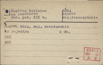kaplica, kostnica na cmentarzu, skan 1