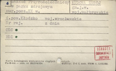 zakład przyrodoleczniczy w parku zdrojowym, skan 1