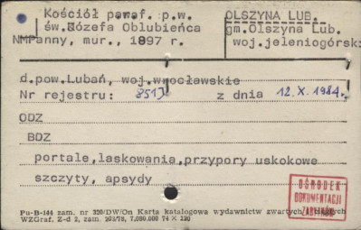 kościół par. pw. św. Józefa Oblubieńca Najświętszej Maryi Panny, skan 1