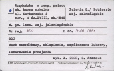 rządcówka w zesp. pałacu, ob. bursa szkolna, skan 1