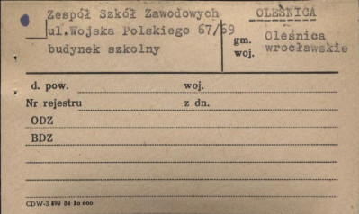 zespół szkół zawodowych, budynek szkolny, skan 3