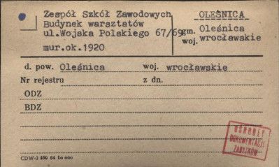 zespół szkół zawodowych, budynek warsztatów, skan 1