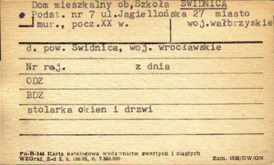 dom mieszkalny ob. szkoła podstawowa nr. 7, skan 1