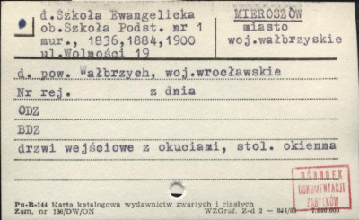 Szkoła Ewangelicka ob. szkoła podstawowa nr 1, skan 1