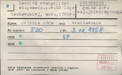 kościół ewangelicki, ob. kościół pom. pw. Matki Bożej Częstochowskiej, skan 1