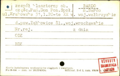 zespół klasztorny, ob. część Państwowego Domu Pomocy Społecznej, skan 1