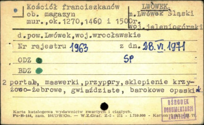 kościół franciszkanów, ob. magazyn, skan 1