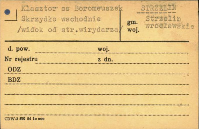 skrzydło wschodnie - zespół klasztoru klarysek, ob. boromeuszek, skan 1