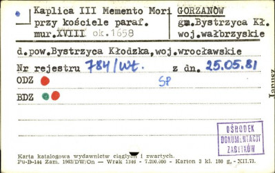 kaplica III Memento Mori przy kościele paraf., skan 1