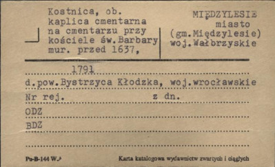 kostnica ob. kaplica cmentarna przy kościele św. Barbary, skan 1