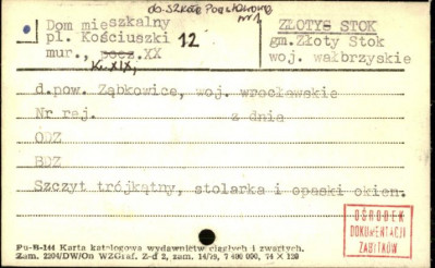 dom mieszkalny, ob. szkoła podstawowa nr 1, skan 1