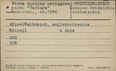 Wieża maszyny wyciągowej szybu Barbara, skan 1