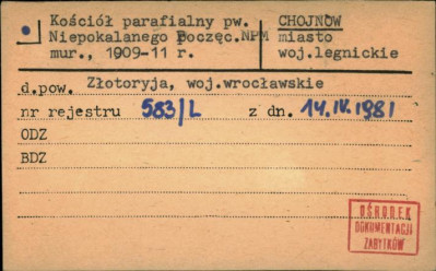 kościół par. pw. Niepokalanego Poczęcia Najświętszej Maryi Panny, skan 1