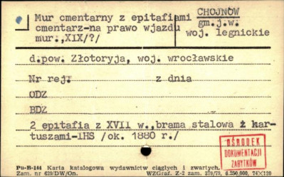 mur cmentarny z epitafiami cmentarz - na prawo wjazdu, skan 1