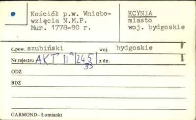 kościół pw. Wniebowzięcia Najświętszej Maryi Panny, skan 1