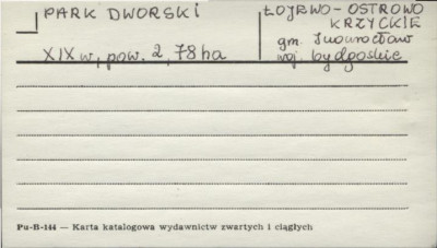 park dworski, skan 1