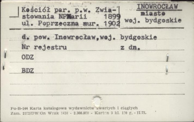 kościół par. pw. Zwiastowania Najświętszej Maryi Panny, skan 1