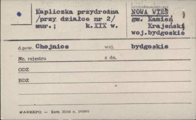 kapliczka przydrożna, skan 1