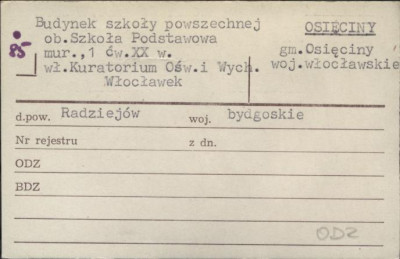 budynek szkoły powszechnej, ob. szkoła podstawowa, skan 1
