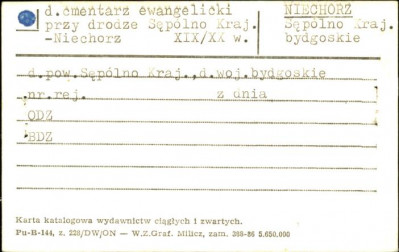 cmentarz ewangelicki przy drodze Sępolno Kraj. - Niechorz, skan 1