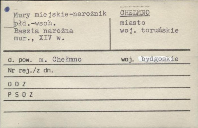 mury miejskie - narożnik płd. wsch., baszta narożna, skan 1